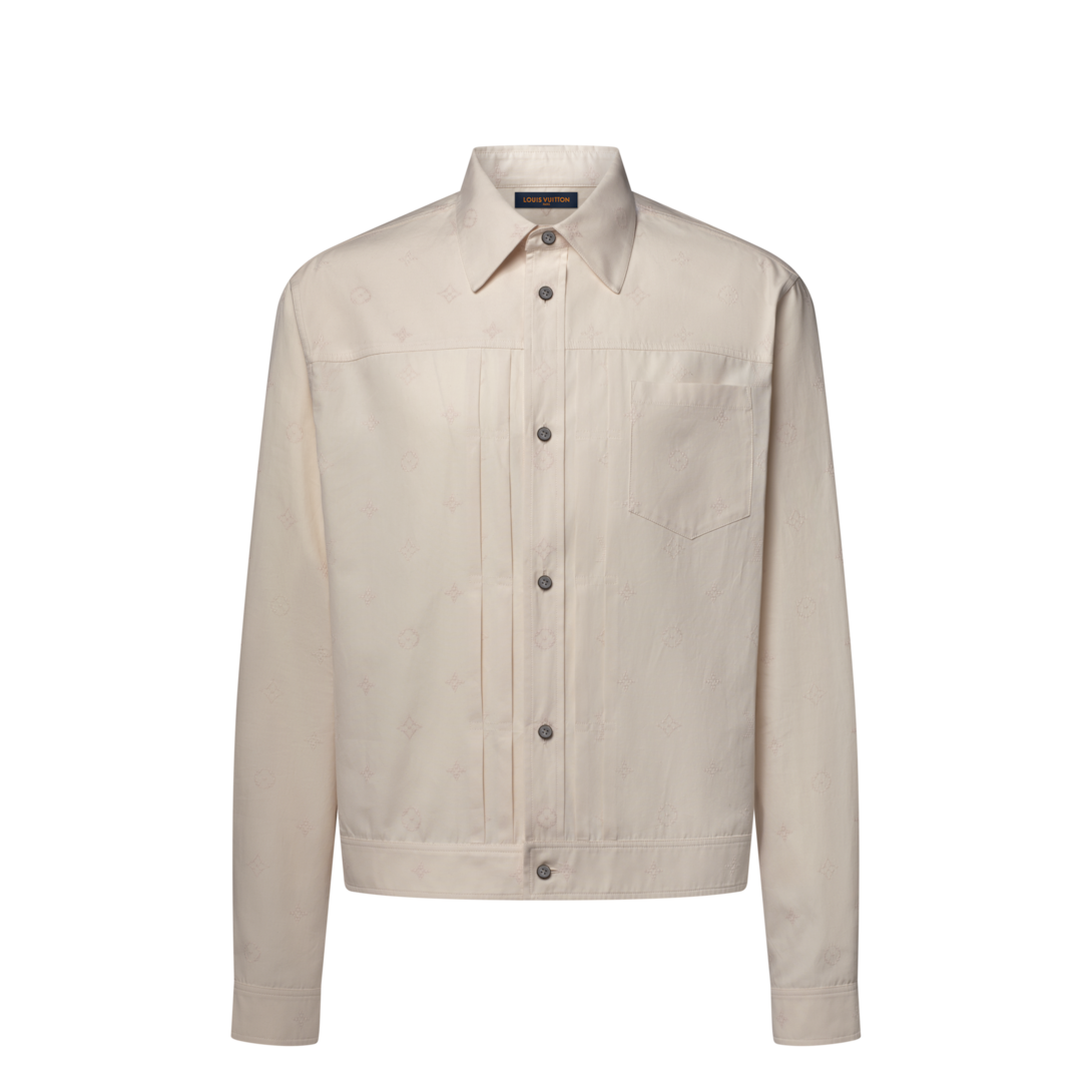 Monogram Embroidered Light Trucker Shirt - Men - Ready-to-Wear